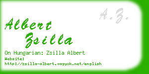 albert zsilla business card